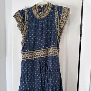 Sea NY Medium Navy/Gold dress